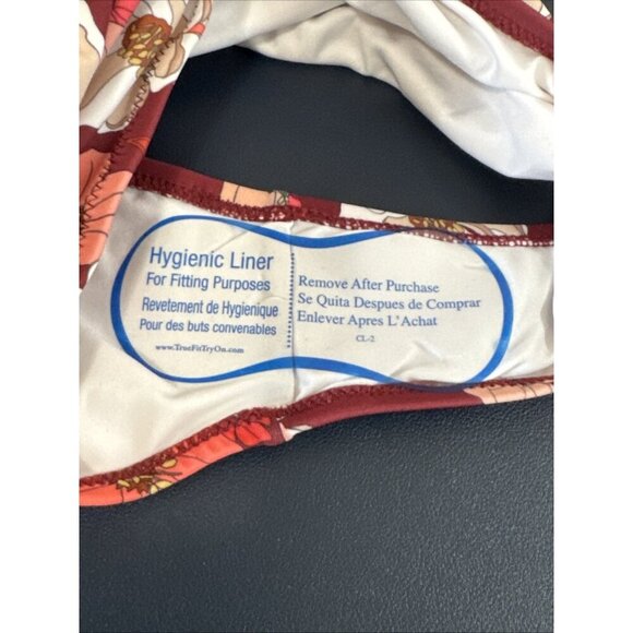 CUPSHE Women's M One-Piece Swimsuit Burgundy Floral NWT - Picture 11 of 16